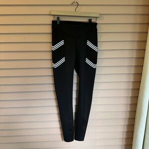 Koral Nightside High Rise Legging White stripe Black Medium Yoga Run Pant